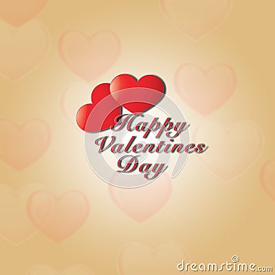 Valentineâ€™s day background with heart shapes Stock Photo